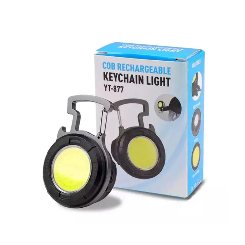 مینی چراغ قوه جاکلیدی و کلاهی برند COB مدل YT-887