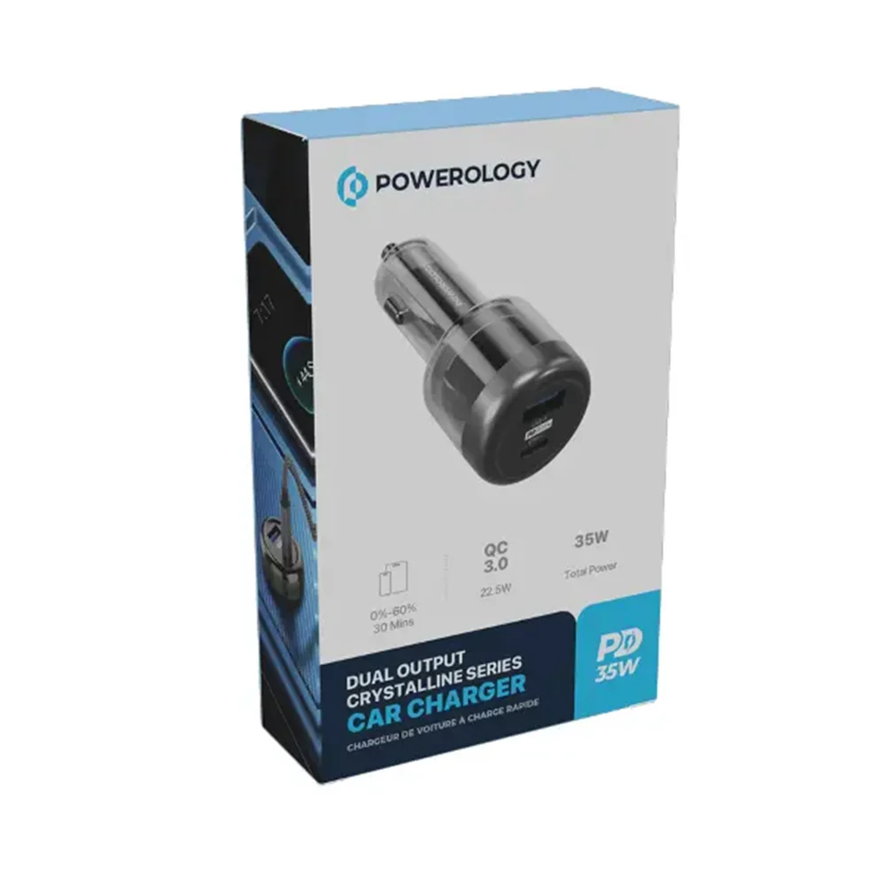 شارژر فندکی 35W پاورولوژی مدل PCCSR017