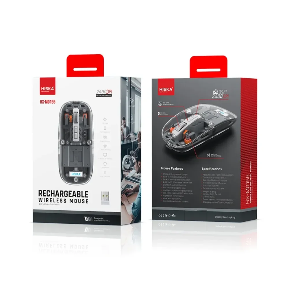ماوس بی سیم هیسکا مدل HX-MOG155