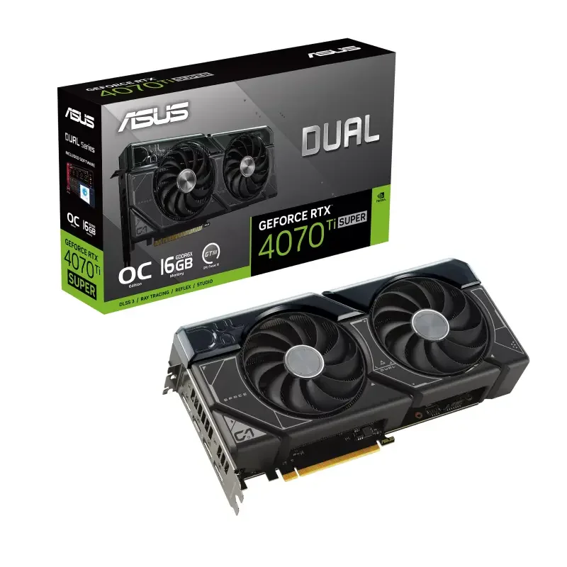 کارت گرافیک ایسوس مدل GeForce RTX 4070 Ti SUPER Dual 16GB OC