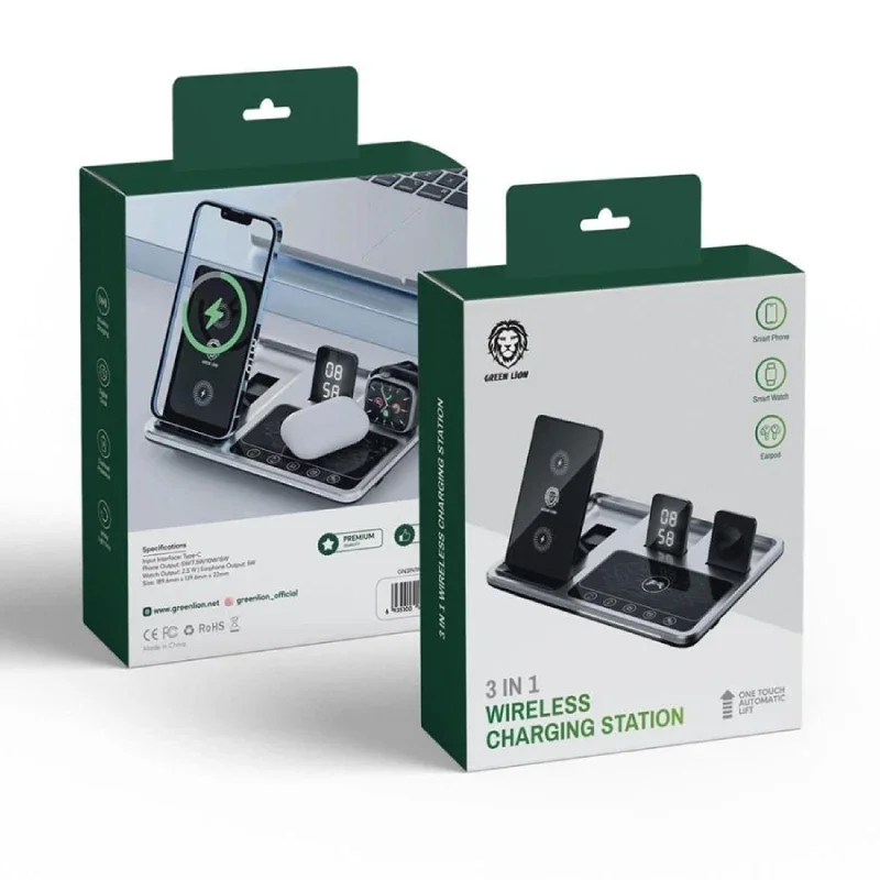 استند شارژ وایرلس 4 کاره گرین لاین