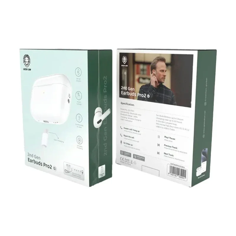 هندزفری بلوتوثی گرین لاین مدل Earbuds Pro 2 ENC نسل دوم