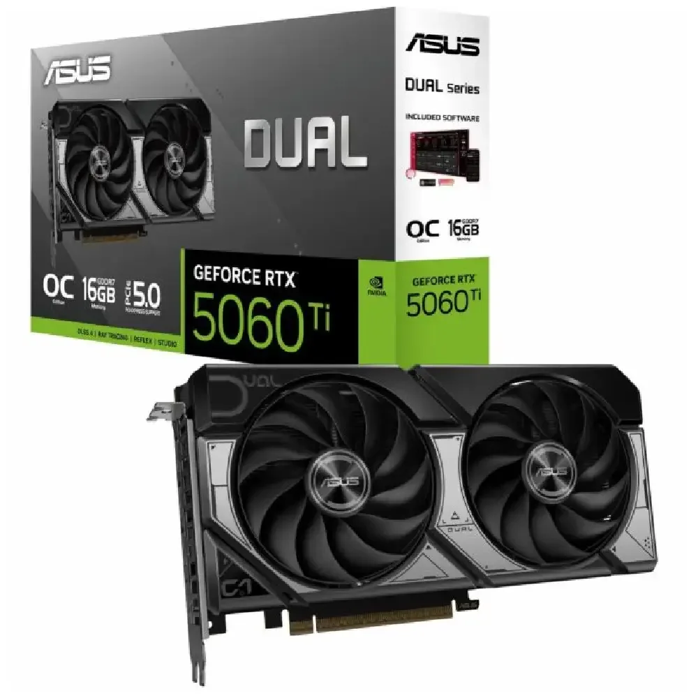 کارت گرافیک ایسوس Dual RTX 5060 Ti OC حافظه 16 گیگابایت