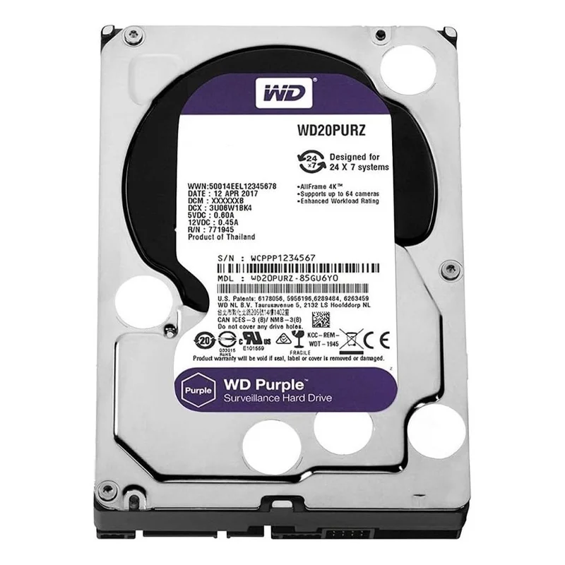 هارد دیسک اینترنال وسترن دیجیتال مدل Purple ظرفیت 4 ترابایت