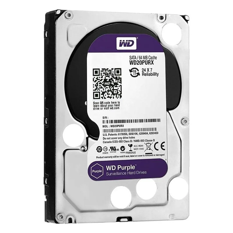 هارد دیسک اینترنال وسترن دیجیتال مدل Purple ظرفیت 8 ترابایت