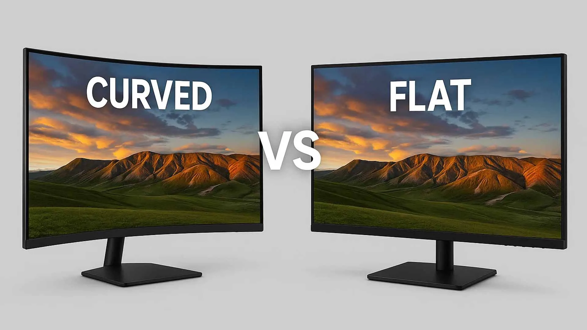 مقایسه مانیتور خمیده و مانیتور تخت