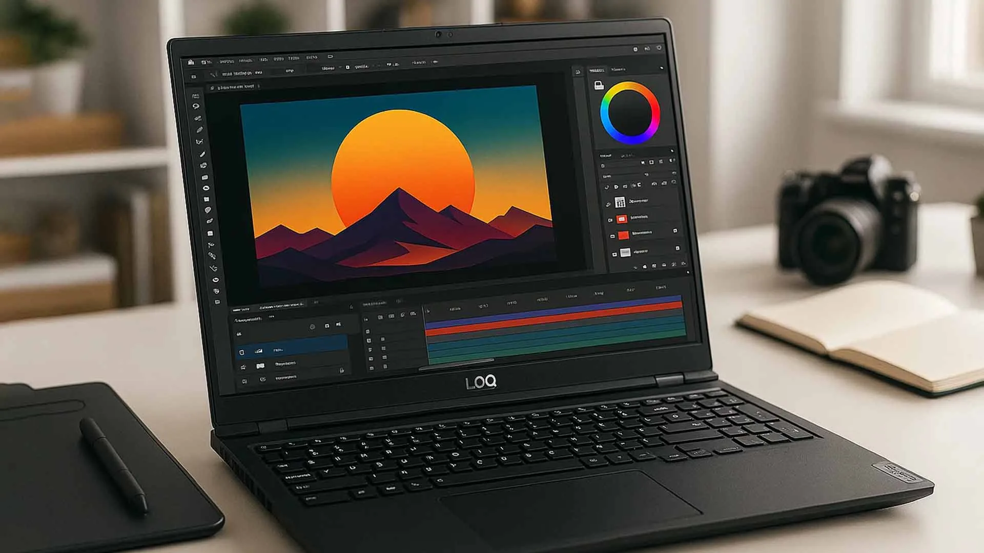 بررسی Lenovo LOQ تدوین و طراحی گرافیک