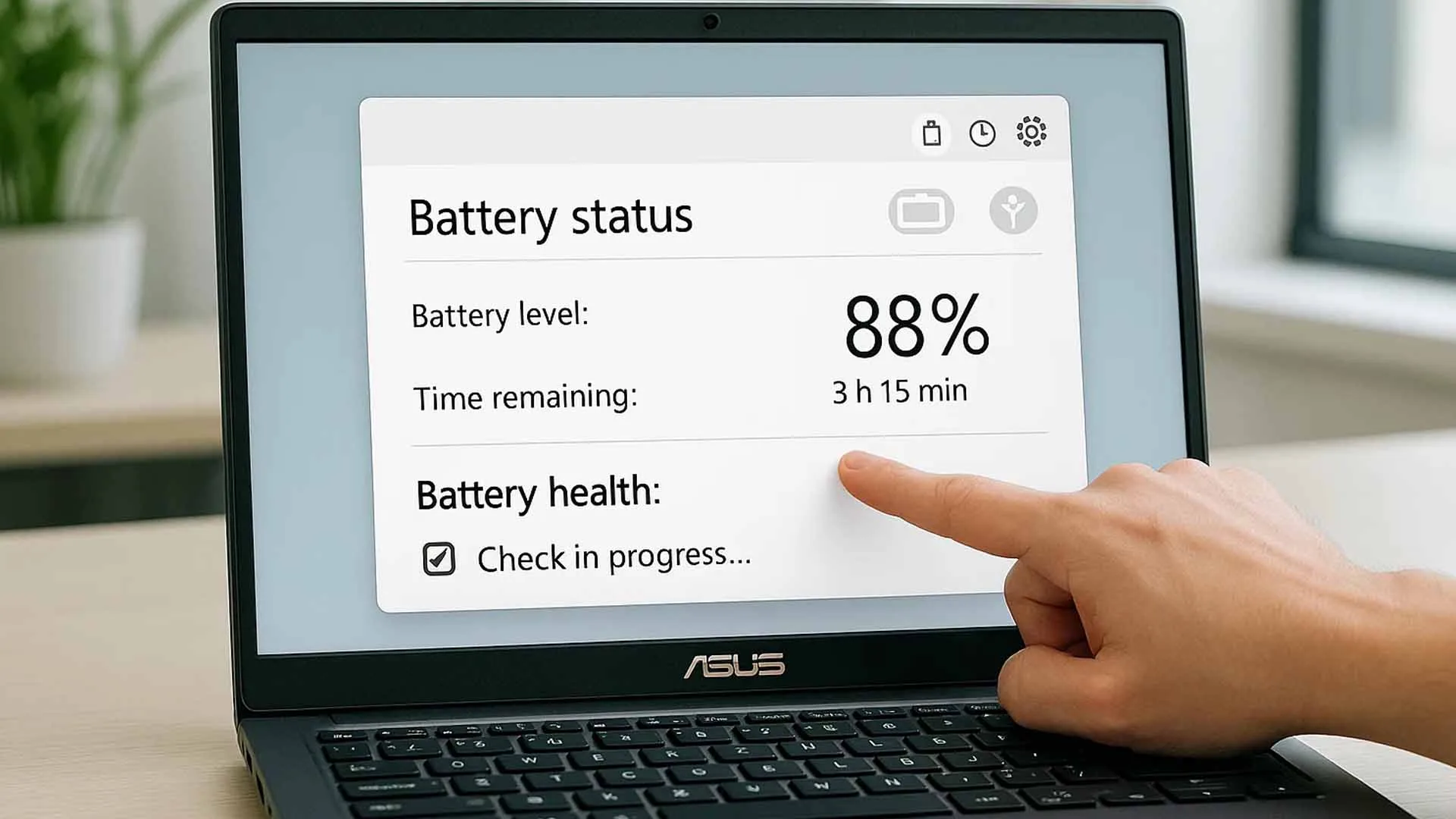 بررسی عمر مفید باتری در لپتاپهای ایسوس