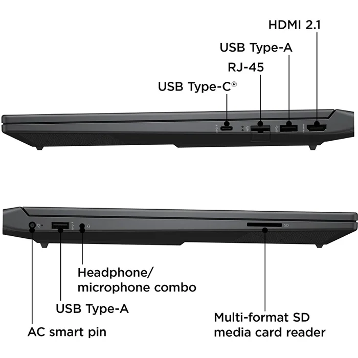 لپ تاپ 15.6 اچ پی مدل Victus 15 FB1013DX Ryzen 5 7535HS 16GB 512GB SSD