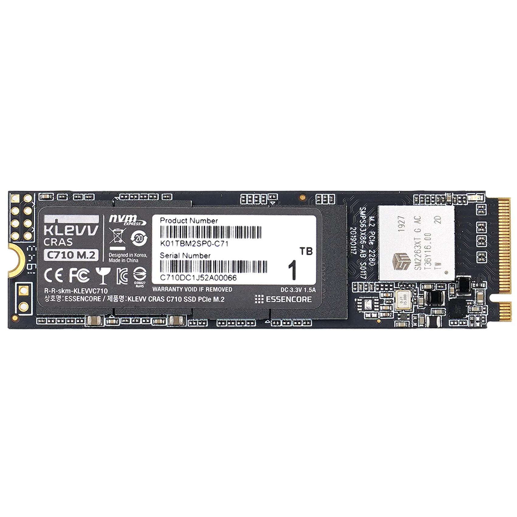 هارد اس اس دی اینترنال Klevv مدل CRAS C710 M.2 2280 NVMe ظرفیت 1 ترابایت
