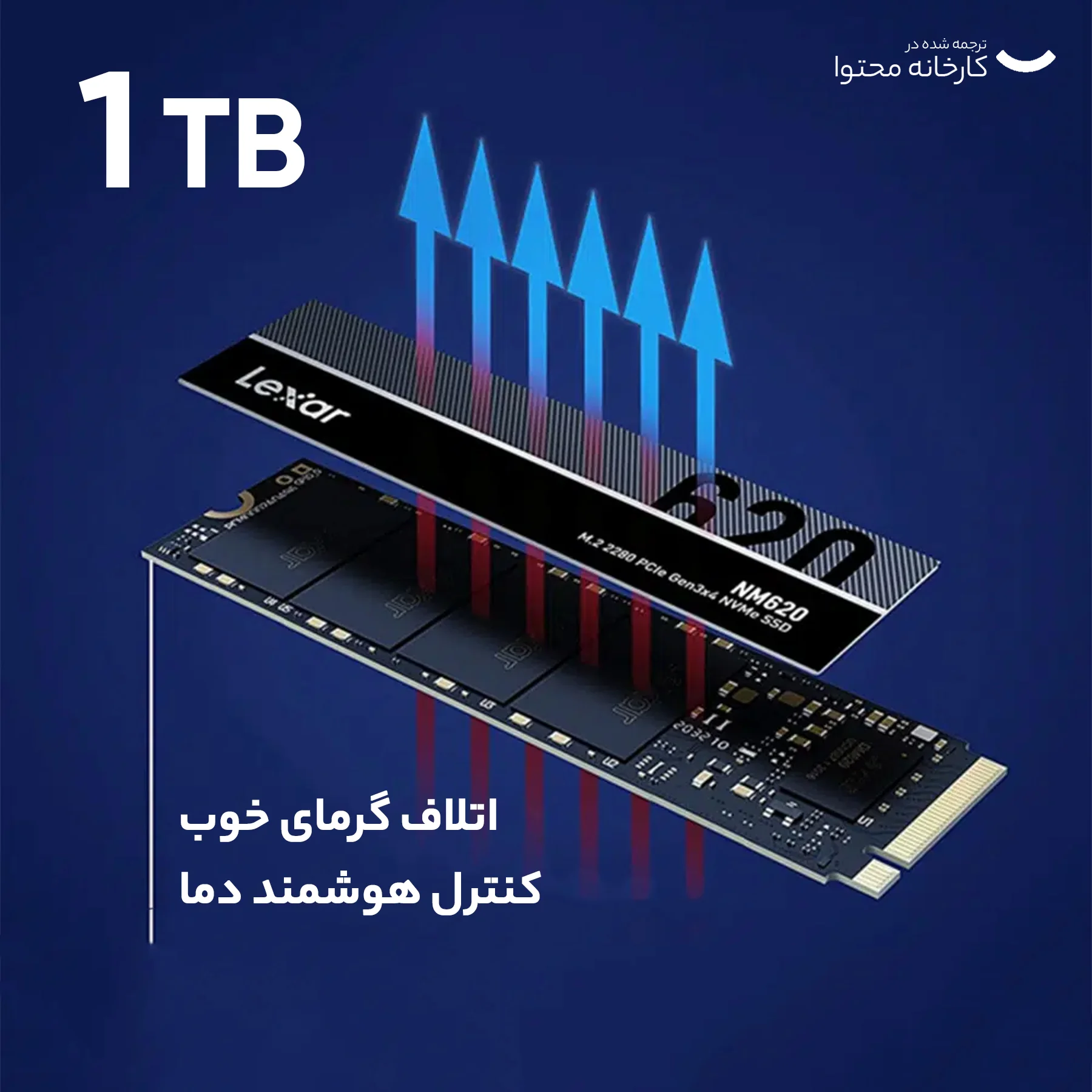 هارد اس اس دی اینترنال lexar مدل NM620 M.2 2280 ظرفیت 1 ترابایت