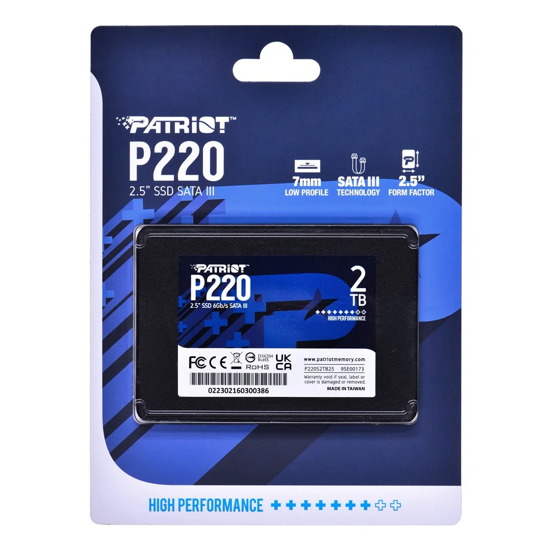 هارد اس اس دی اینترنال patriot مدل Patriot 2TB P220 ظرفیت 2 ترابایت