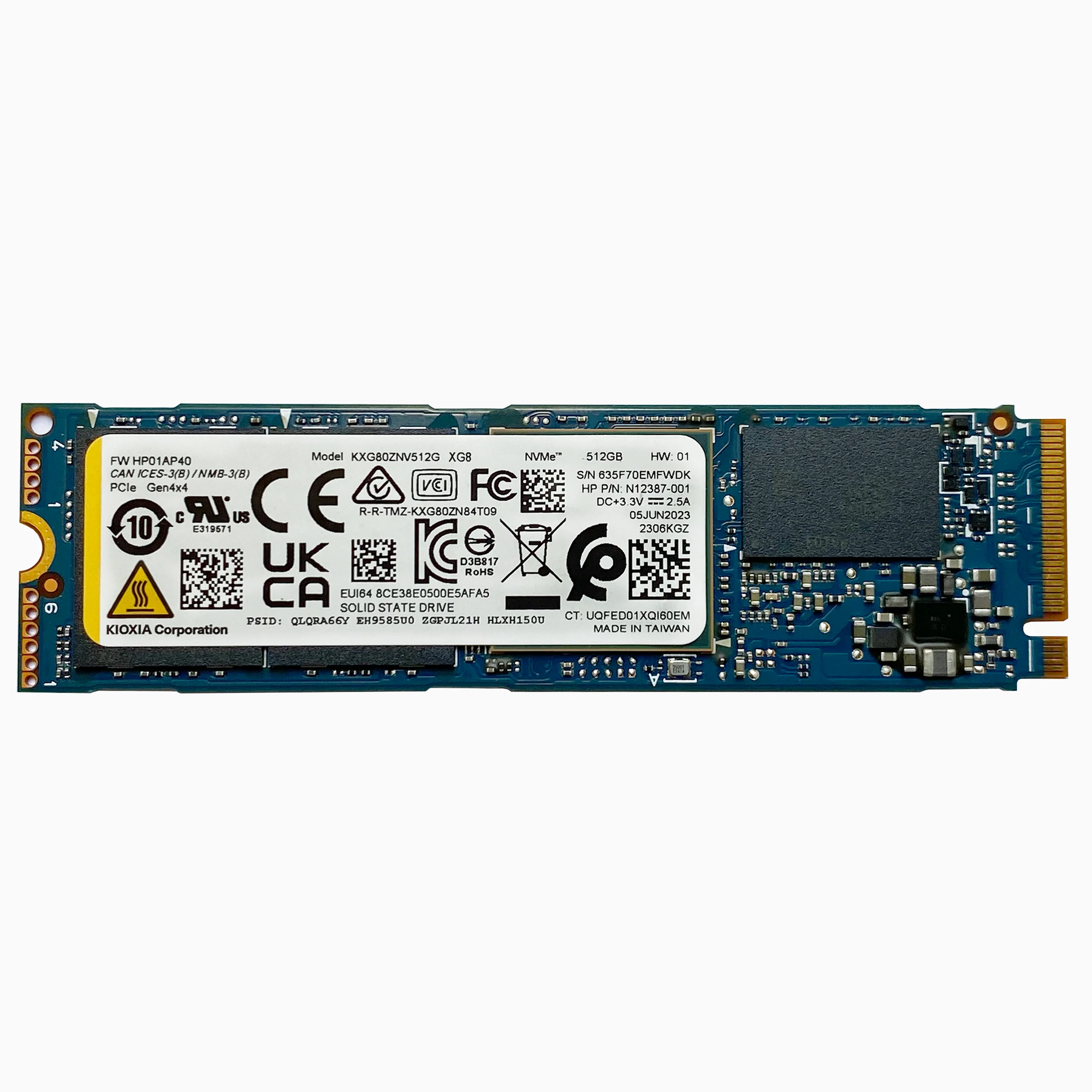 اس اس دی اینترنال کیوکسیا مدل XG8 NVMe Gen4x4 ظرفیت 512 گیگابایت