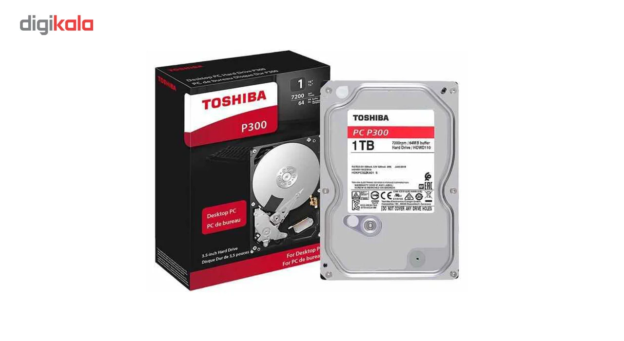 هارددیسک اینترنال توشیبا مدل P300 HDWD110EZSTA ظرفیت 1 ترابایت