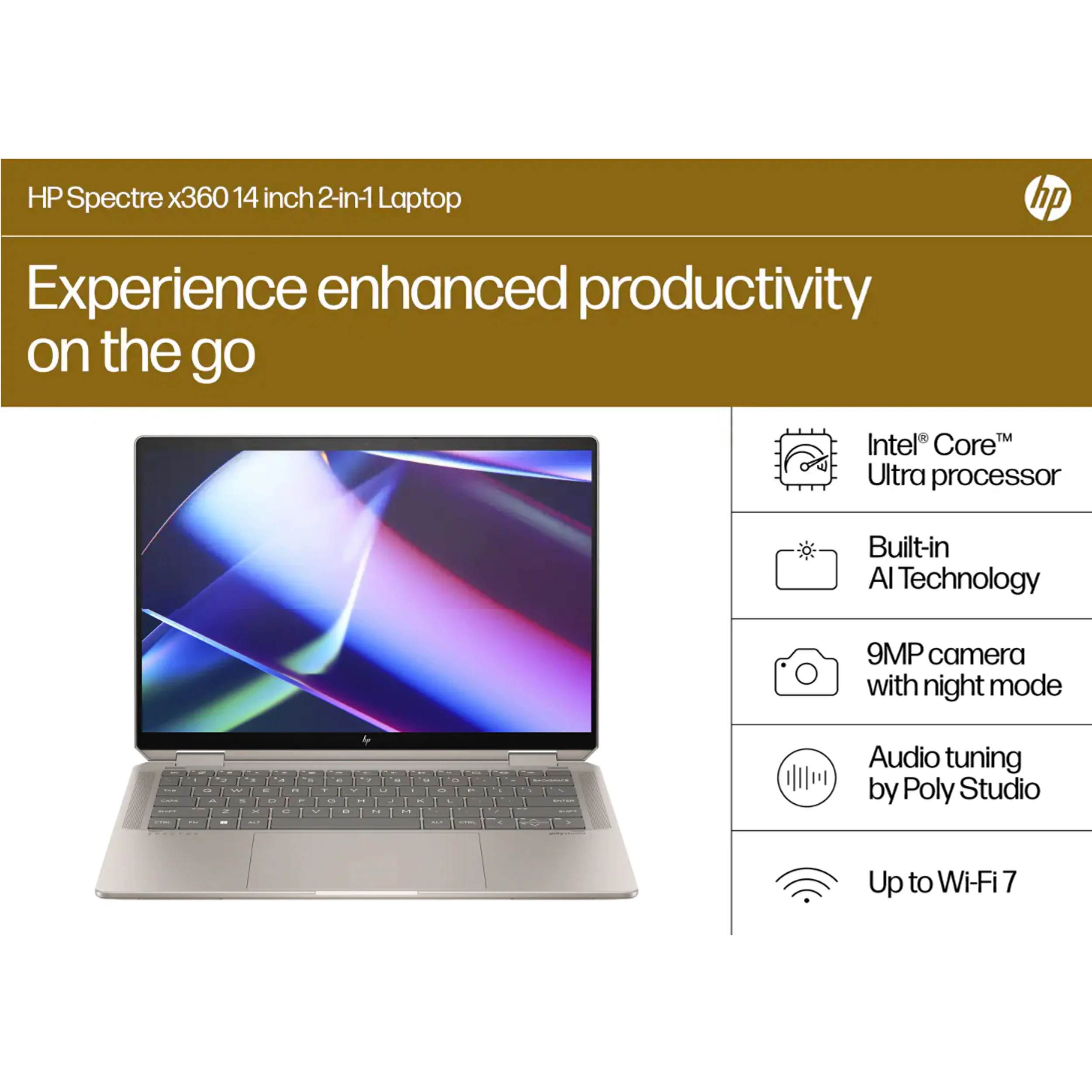 لپ تاپ 14.0 اینچی اچ پی لمسی مدل OmniBook Ultra Fli fh000 Core Ultra 7 256V 16GB 1TB Intel Arc