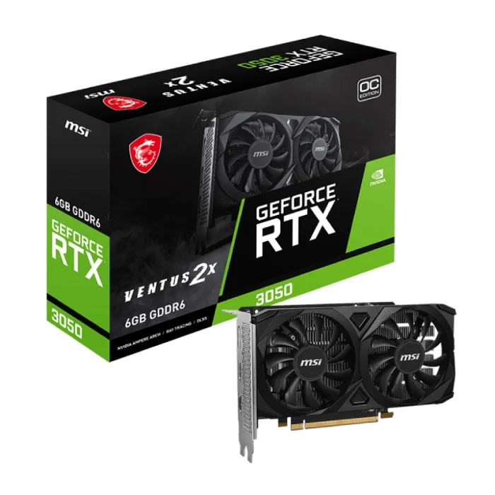 کارت گرافیک ام اس آی GeForce RTX 3050 VENTUS 2X E 6G OC