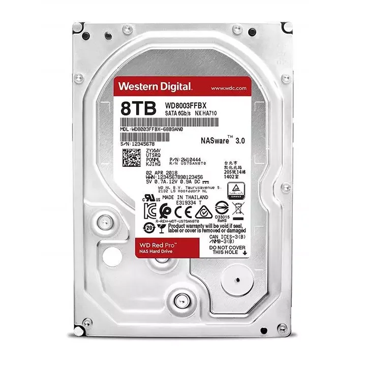 هارد دیسک داخلی Western Digital RED PROمدل WD8003FFBX مناسب برای ذخیره ساز تحت شبکه ظرفیت 8 ترابایت