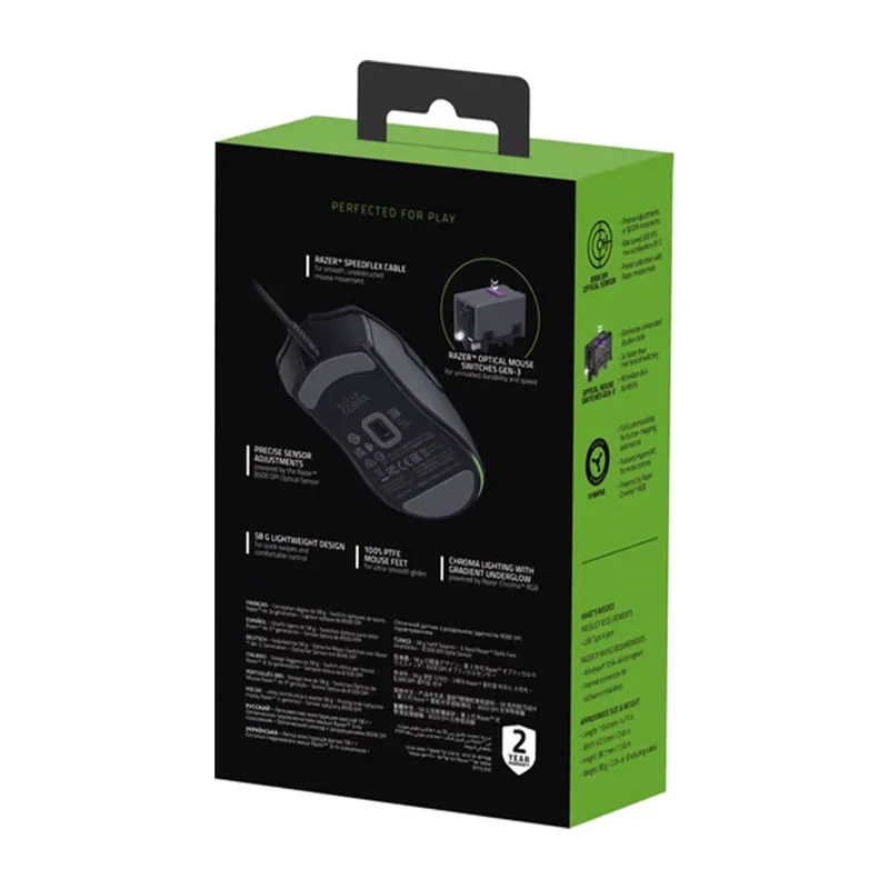 ماوس گیمینگ باسیم ریزر مدل COBRA با حسگر اپتیکال