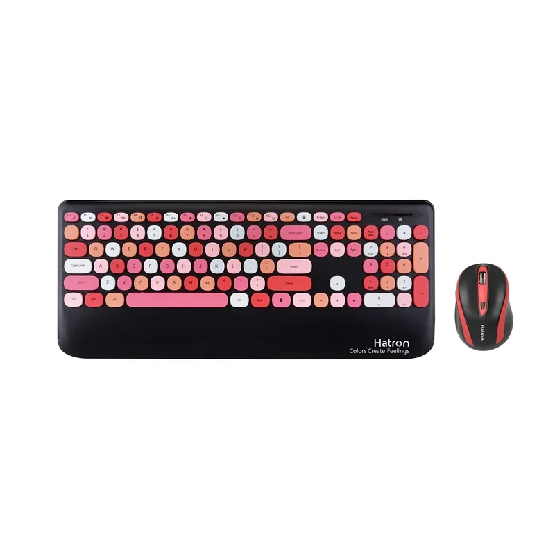 کیبورد و ماوس بی‌سیم هترون مدل HKCW350