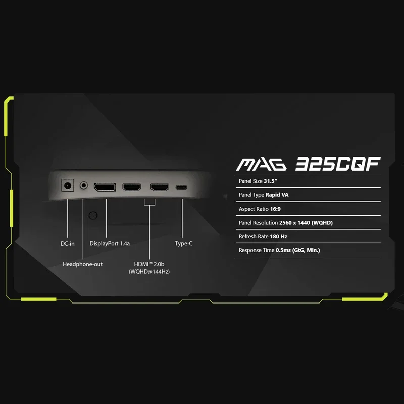 مانیتور خمیده گیمینگ 31.5 اینچ ام اس آی مدل MAG 325CQF