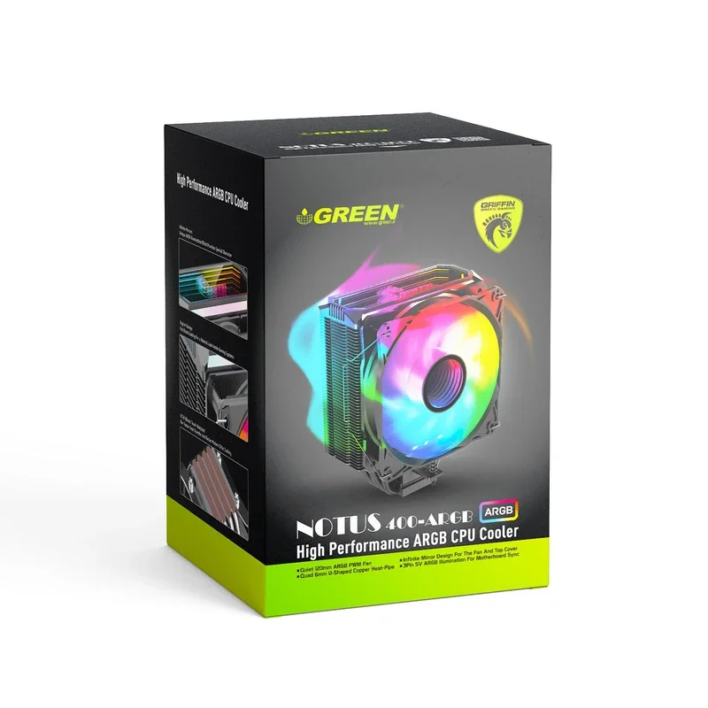 خنک کننده پردازنده گرین مدل NOTUS 400 ARGB