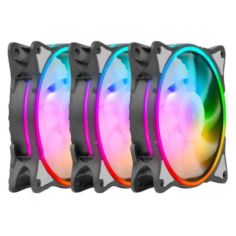 فن کیس گرین مدل HURACAN FAN GFK120M ARGB بسته 3 عددی