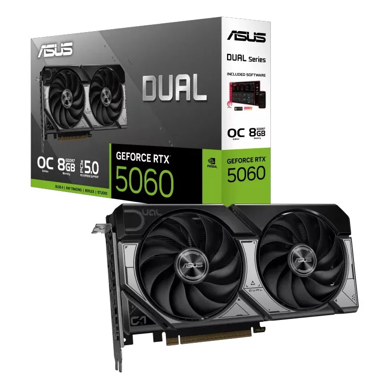 کارت گرافیک ASUS مدل Dual GeForce RTX 5060 8GB GDDR7 OC Edition